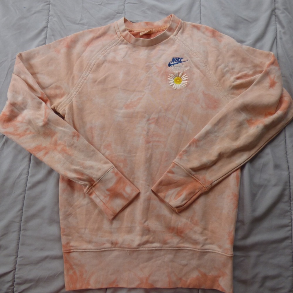 Nike Sweater Orange‎ Crewneck Sweatshirt Size XS Vintage 90's Y2K Sweater